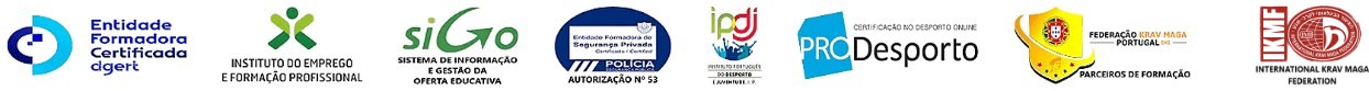 DGERT, IEFP, SIGO, PSP Segurança Privada, IPDJ, PRODesporto, Federação Krav Maga Portugal e IKMF